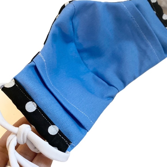 100% Cotton 3 Layers Polka Dot FaceMask - Picture 4 of 5